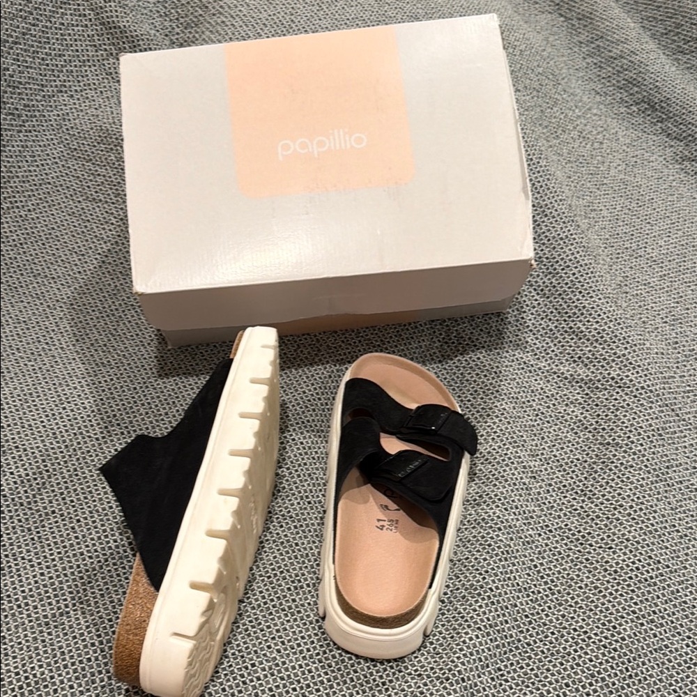 Birkenstock Papillio Black and White Sandals